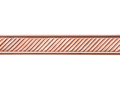 Gemusterter Kupferdraht, Diagonale Linien 1,3x11,1x910mm