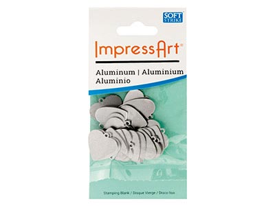 Aluminiumrohlinge, Herzen, Befestigungsloch Oben, 20er-pack, 15,9 x 1,3 mm - Standard Bild - 3