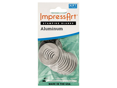 Aluminiumrohlinge, Runde Scheiben, 13er-pack, 25,4 x 1,3 mm - Standard Bild - 3