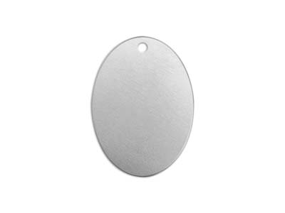 Impressart Ovale Aluminium-prägerohlinge, 28 x 19 mm, Bohrloch Oben, 15er-pack - Standard Bild - 1
