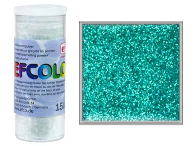 Efcolor Farbschmelzpulver, 10ml, Glitterfarbe: Türkis