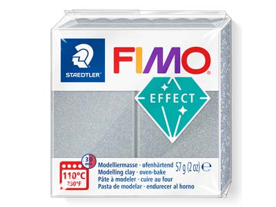 Fimoeffect-polymer-modelliermasse, 57-g-block, Metallicfarbe: Silber, Fimo Farbe Nr. 81