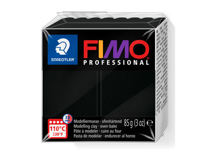 Fimoprofessional Masse, 85-g-block, Schwarz, Fimo Farbe Nr. 9