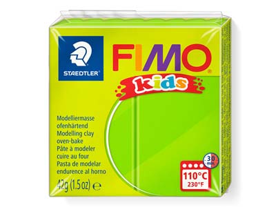 Fimo Kids Polymer-modelliermasse, Gelbgrün, 42-g-block, Fimo-farbe Nr.51