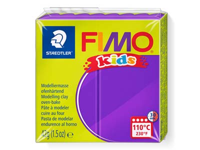Fimo Kids Polymer-modelliermasse, Lila, 42-g-block, Fimo-farbe Nr.6