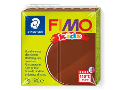 Fimo Kids Polymer-modelliermasse, Braun, 42-g-block, Fimo-farbe Nr.7