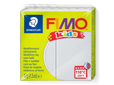Fimo Kids Polymer-modelliermasse, Hellgrau, 42-g-block, Fimo-farbe Nr.80