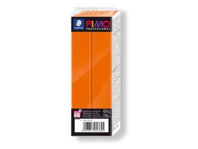 Fimo Professional Orange 454 G Polymer-modelliermasse Block Fimo Farbreferenz 4