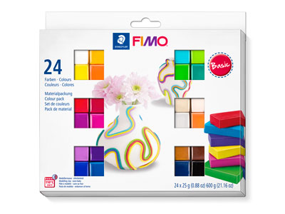Fimo Soft Farbbasispaket Mit 24 Stück