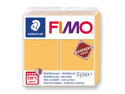 Fimo Leather Effect Safrangelb 57 G Polymer-modelliermasse Block Fimo Farbreferenz 109