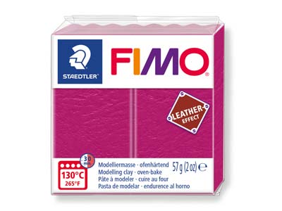 Fimo Leather Effect Beere 57 G Polymer-modelliermasse Block Fimo Farbreferenz 229