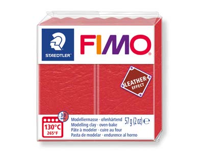 Fimo Leather Effect Wassermelone 57 G Polymer-modelliermasse Block Fimo Farbreferenz 249