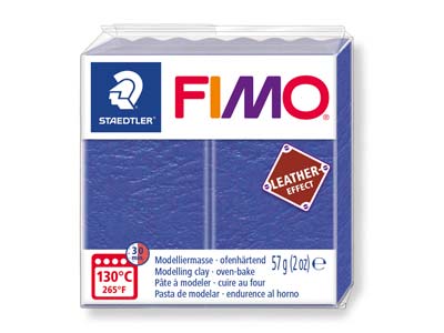 Fimo Leather Effect Indigo 57 G Polymer-modelliermasse Block Fimo Farbreferenz 309