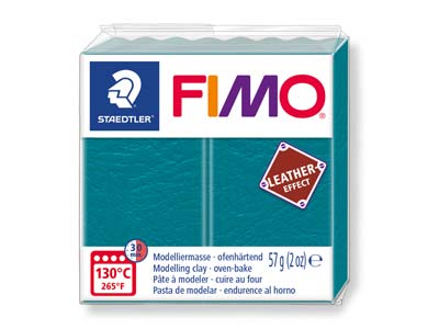 Fimo Leather Effect Lagune 57 G Polymer-modelliermasse Block Fimo Farbreferenz 369
