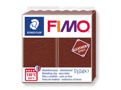 Fimo Leather Effect Nuss 57 G Polymer-modelliermasse Block Fimo Farbreferenz 779