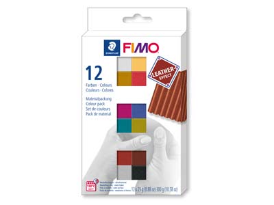 Fimo Leather Effect Farbpaket Mit 12 Stück,
