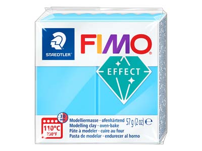 Fimo Effect, 57g, Polymer-modelliermasse, Block, Fimo-farbreferenz 301 - Neon-blau