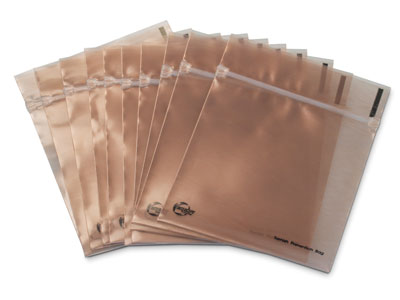 Anlaufschutz-beutel Mit Druckverschluss, 10er-pack, 6,4 x 7,6 cm, Durchsichtig - Standard Bild - 2