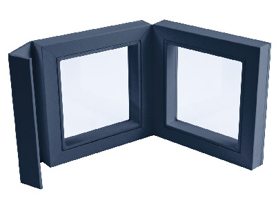Ausstellungskasten Mit Fenster, Mittelgroß, Schwarz - Standard Bild - 3