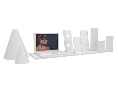 Weiß Glänzendes Acryl-vierkant-display - Standard Bild - 3