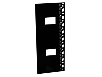 Schwarz Glänzendes Acryl-uhren-display - Standard Bild - 1