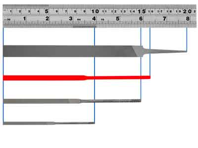 Nadelfeile Messer Nr. 2405, 160 MM G0, Vallorbe - Standard Bild - 6