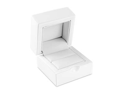 White Wooden Ring Box - Standard Bild - 1