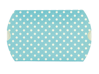 Flatpack Kissenschachteln, 10er-pack, Blau Mit Weißen Punkten - Standard Bild - 2