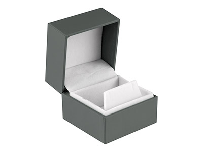Grey Soft Touch Earring Box - Standard Bild - 1