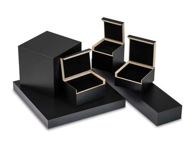 Schwarze Nahtlose Schachtel Für Ein Armband - Standard Bild - 3