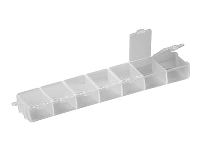 Mini-box Zur Perlenaufbewahrung Mit 7 Klappdeckel-behältern - Standard Bild - 3