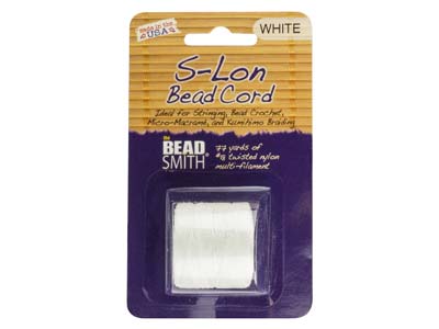 Beadsmith S-lon Perlenband, Tex 210, Stärke 18, 70 m, Weiß - Standard Bild - 2