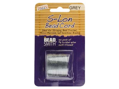 Beadsmith S-lon Perlenband, Tex 210, Stärke 18, 70 m, Grau - Standard Bild - 2