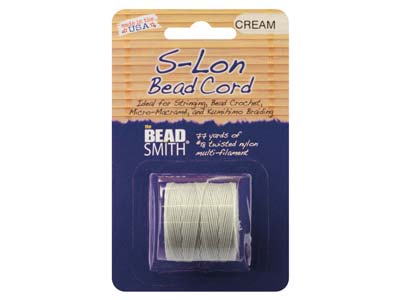 Beadsmith S-lon Perlenband, Tex 210, Stärke 18, 70 m, Cremefarben - Standard Bild - 2