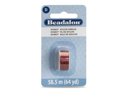 Beadalon Burgunderfarbener Nymo-perlenfaden, Gröe D 0,30mm, 58,5m