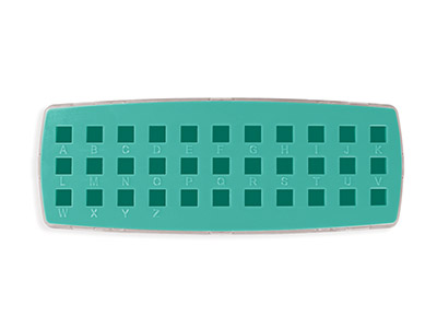 Impressart Aufbewahrungsbox Für Prägestempel, Buchstaben, 3 mm, Türkis - Standard Bild - 2