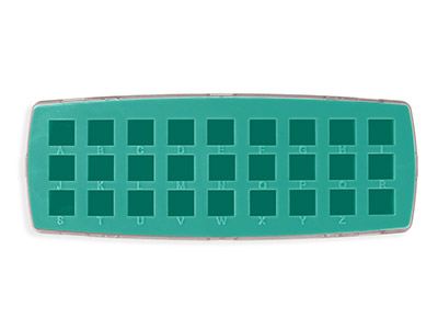 Impressart Aufbewahrungsbox Für Prägestempel, Buchstaben, 6 mm, Türkis - Standard Bild - 2