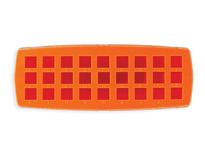Impressart Aufbewahrungsbox Für Prägestempel, Buchstaben, 6 mm, Orange - Standard Bild - 2