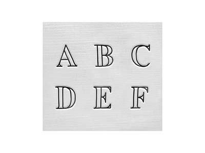 Impressart Punzierstempelset, Großbuchstaben Arcadia, 3 MM - Standard Bild - 5