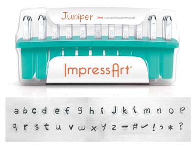 Kleinbuchstaben "Juniper", 3 mm
