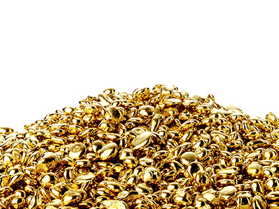 9 Kt Df Gelbgoldgranulat, 100  Recyceltes Gold