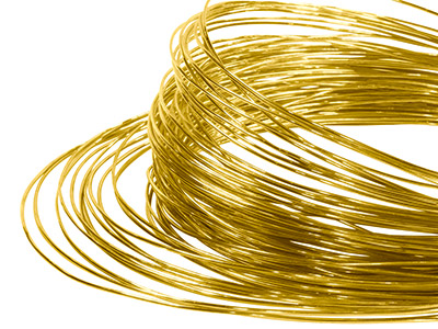 Runder 18 Kt Gelbgold-lötmetalldraht, 0,50mm, 100  Recyceltes Gold