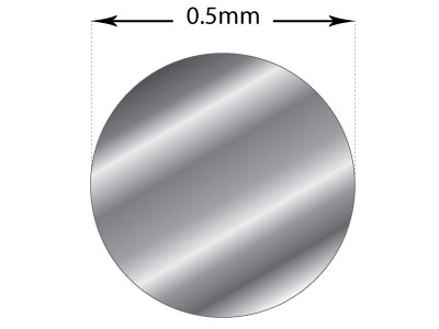 Runddraht Silber 925 Halbhart, 0,50mm, 30 G Spule - Standard Bild - 2