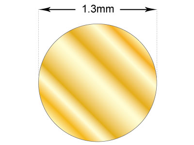 Runddraht, Goldfilled, 1,30 mm, Halbhart - Standard Bild - 2