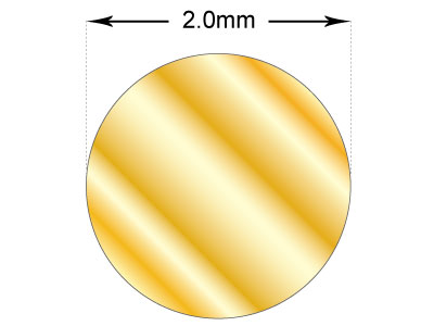 Runddraht, Goldfilled, 2,00 mm, Weichgeglüht - Standard Bild - 2