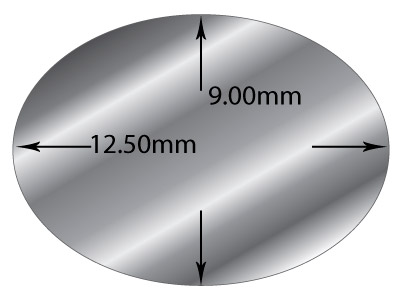 Ovaler Draht Aus Sterlingsilber, 12,5 x 9,0 mm, 100 % Recyceltes Silber - Standard Bild - 2
