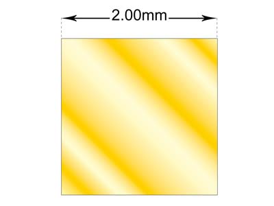 Vierkantdraht Aus 9 Kt Gelbgold, Df, 2,00 mm, Weichgeglüht, 100 % Recyceltes Gold - Standard Bild - 2
