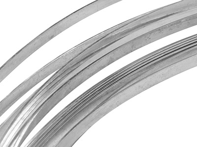 Rechteckiger Feinsilberdraht, 1,00 x 0,20 mm, Weichgeglüht, 3 m Länge, 6,2 g, 100 % Recyceltes Silber - Standard Bild - 1