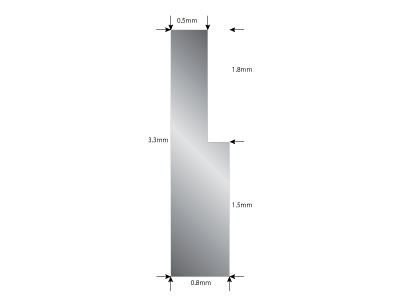 St Sil Bearer Wire 3.3mm X 0.8mm X 0.5mm - Standard Bild - 2