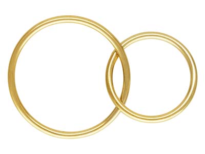 Verschlungene Ringe, Goldfilled, 16 mm Und 12 mm - Standard Bild - 1